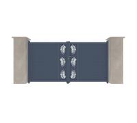 Portail aluminium battant C08 Gris 7016 - Largeur entre piliers 3560mm - Hauteur 1800mm