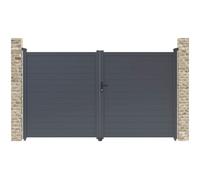 Portail aluminium "Marc" - 299.5 x 180.9 cm - Gris