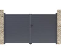 Portail aluminium "Marc" - 299.5 x 180.9 cm - Gris