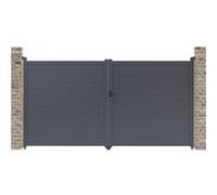 Portail aluminium "Marc" - 349.5 x 180.9 cm - Gris