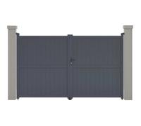Portail aluminium ""Maurice"" - 299.5 x 180.9 cm - Gris
