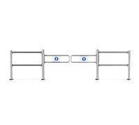 Portail automatique à direction unique, porte d'entrée en métal, porte à charnière à ressort à fermeture automatique pour supermarché, solution durable de contrôle d'accès extérieur de 200 x 102 cm