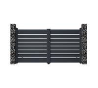 Portail battant aluminium ajouré L305 x H166 cm anthracite - PRIMO