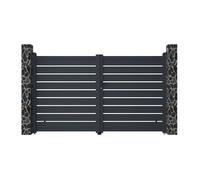 Portail battant aluminium ajouré L305 x H180 cm anthracite - PRIMO