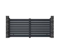 Portail battant aluminium ajouré L355 x H166 cm anthracite - PRIMO