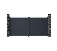 Portail battant aluminium plein L355 x H181 cm anthracite - NAZARIO