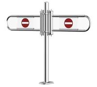 Portail battant automatique Barrière de sécurité métal à 2 voies for supermarchés entrepôts largeur réglable 55-80cm ouverture à 90° porte de contrôle d'accès unidirectionnelle(Red,100X100CM)