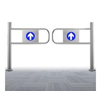 Portail battant Automatique - Entrée de sécurité unidirectionnelle pour supermarchés, usines et magasins - Durable et Facile à Installer - Système de Rebond pour Une sécu