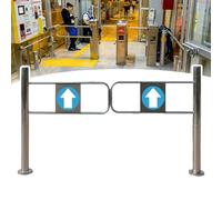 Portail battant Automatique - Porte de sécurité à Ressort unidirectionnelle, barrière métallique à Ouverture à 90°, Installation Facile pour supermarché, bibliothèque, Magasin pittoresque, 1