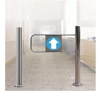 Portail battant automatique - Porte de sécurité métallique robuste à ressort, barrière d'ouverture à 90° fixée sur poteau pour supermarchés, bibliothèques et commerces de détail - Solution d