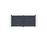 Portail battant - Casanoov - CARPATIA - 3m H.145cm - Gris anthracite - aluminium