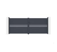 Portail battant - Casanoov - CIMONE - 4m H.158cm -Gris Anthracite - Aluminium