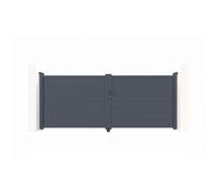 Portail battant - Casanoov - EIGER - 3,5m H.145cm - Gris Anthracite - Aluminium