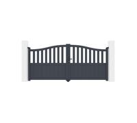 Portail battant - Casanoov - MEIJE - 3m H.140cm - Aluminium - Gris