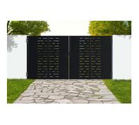 Portail Battant - Casanoov - NALI ARLBERG - 3,5m H.180cm - Noir Mat - Acier