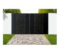 Portail Battant - Casanoov - NALI ARLBERG - 3,5m H.200cm - Noir Mat - Acier