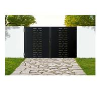 Portail Battant - Casanoov - NALI ARLBERG - 3m H.180cm - Noir Mat - Acier