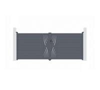 Portail battant - Casanoov - VELETA - 4m H.161cm - Gris Anthracite - Aluminium