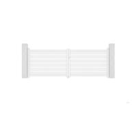 Casanoov Portail battant 3,5m VOGEL H.120 aluminium blanc