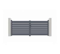 Casanoov Portail battant 3,5m VOGEL H.140cm aluminium gris