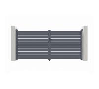 Portail battant - Casanoov - VOGEL - 3,5m H.161cm - Gris - aluminium