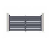 Portail battant - Casanoov - VOGEL - 3m H.161cm - Gris - Aluminium