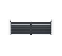 Casanoov Portail battant 4m VOGEL H.120cm aluminium gris