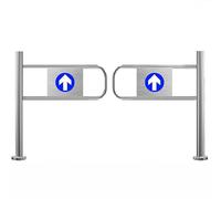 Portail battant de sécurité avec mécanisme à Ressort - Contrôle d'entrée et de Sortie sécurisé pour entrepôt, Double Porte, à Ouverture par Simple poussée