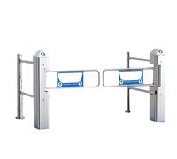 Portail Battant D'entrée de Supermarché, Portillon Unidirectionnel à Détection Automatique, Porte Battante e Acier Inoxydable avec Garde-corps de Sécurité pour Centres Commerciaux, Gares