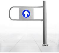Portail battant en acier inoxydable, porte métallique unidirectionnelle à 90° pour entrée de supermarché, accès durable en barricade pour magasin/bibliothèque, ouverture à gauche, taille 60 × 100 cm