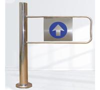 Portail battant en acier inoxydable pour supermarchés et entrepôts, porte de sécurité unidirectionnelle, portillon piétonnier à fermeture automatique pour bibliothèques et centres commerciau