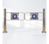 Portail battant en acier inoxydable pour supermarchés et entrepôts, porte de sécurité unidirectionnelle, portillon piétonnier à fermeture automatique pour bibliothèques et centres commerciau