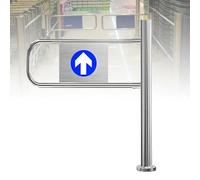 Portail battant en métal pour entrée de supermarché, barrière de sécurité métallique à Ouverture à 90° avec Dispositif de Fermeture Durable pour supermarchés Left-100 * 100cm