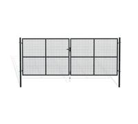 Portail battant grillagé - Casanoov - OLGA - 4m H.156cm - Gris - Acier