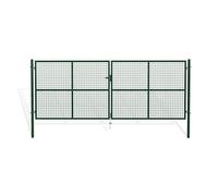 Portail battant grillagé - Casanoov - OLGA - 4m H.156cm - Vert - Acier