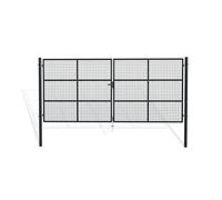 Portail battant grillagé - Casanoov - OLGA - 4m H.181cm - Gris - Acier