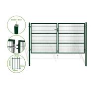Portail battant grillagé - Casanoov - RAZO - 3m H.160m - Vert - Acier