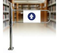 Portail Battant Métallique À Fermeture Automatique Pour Entrée,Porte D'entrée Unidirectionnelle,Porte Demi-taille Battante,Portail De Sécurité D'entrée,Portillon Métal(Silver1,60cm/23.6in)