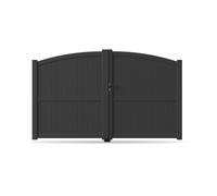 Portail battant, modèle Narbonne, aluminium, anthracite, systèmes de fixation flexibles, personnalisable