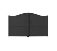 Portail battant, modèle Nîmes, aluminium, anthracite, systèmes de fixation flexibles, personnalisable