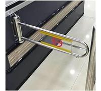 Portail battant rétractable à 1 voie - Barrière de sécurité fermeture automatique for centres commerciaux et canaux, argent transparent, solution d'entrée/sortie sécurisée(Silver+yellow)