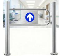 Portail Battant Simple À Ressort En Acier Inoxydable,Porte D'entrée Unidirectionnelle,Barrière Métallique,Portail Demi-taille,Porte De Sécurité À Fermeture Automatique Pour Magasin(60cm/23.6in)