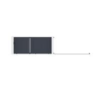 Portail coulissant aluminium semi ajouré L421 x H180 cm anthracite - TOROMA