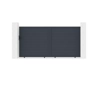 Portail coulissant - Casanoov - EIGER - 3,5m H.178cm - Aluminium - Gris