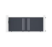 Casanoov Portail coulissant 3,5m GIONA H.140cm aluminium gris