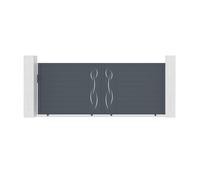 Portail coulissant - Casanoov - LIFE - 4m H.163cm - Gris Anthracite - Aluminium