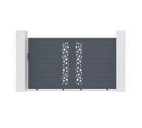 Portail coulissant - Casanoov - SUNNY - 3m H.181cm - Aluminium - Gris anthracite