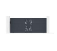 Portail coulissant - Casanoov - VELETA - 4m H.163cm - Gris Anthracite - Aluminium