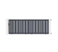 Casanoov Portail Coulissant Extérieur VEYMONT 4 m x 140 cm - Aluminium Gris Anthracite Ajouré - Kit Complet avec Serrure, Clés et Accessoires Inclus
