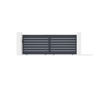 Portail coulissant - Casanoov - VOGEL - 4m H.145cm - Gris - Aluminium